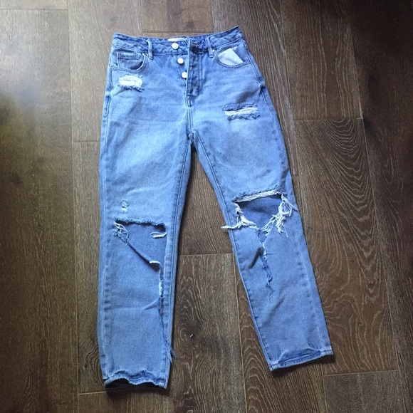 PacSun Denim - Pacsun  high-rise distressed mom jeans size 24